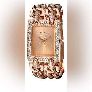 Guess Women's Rose Gold Crystal Watch